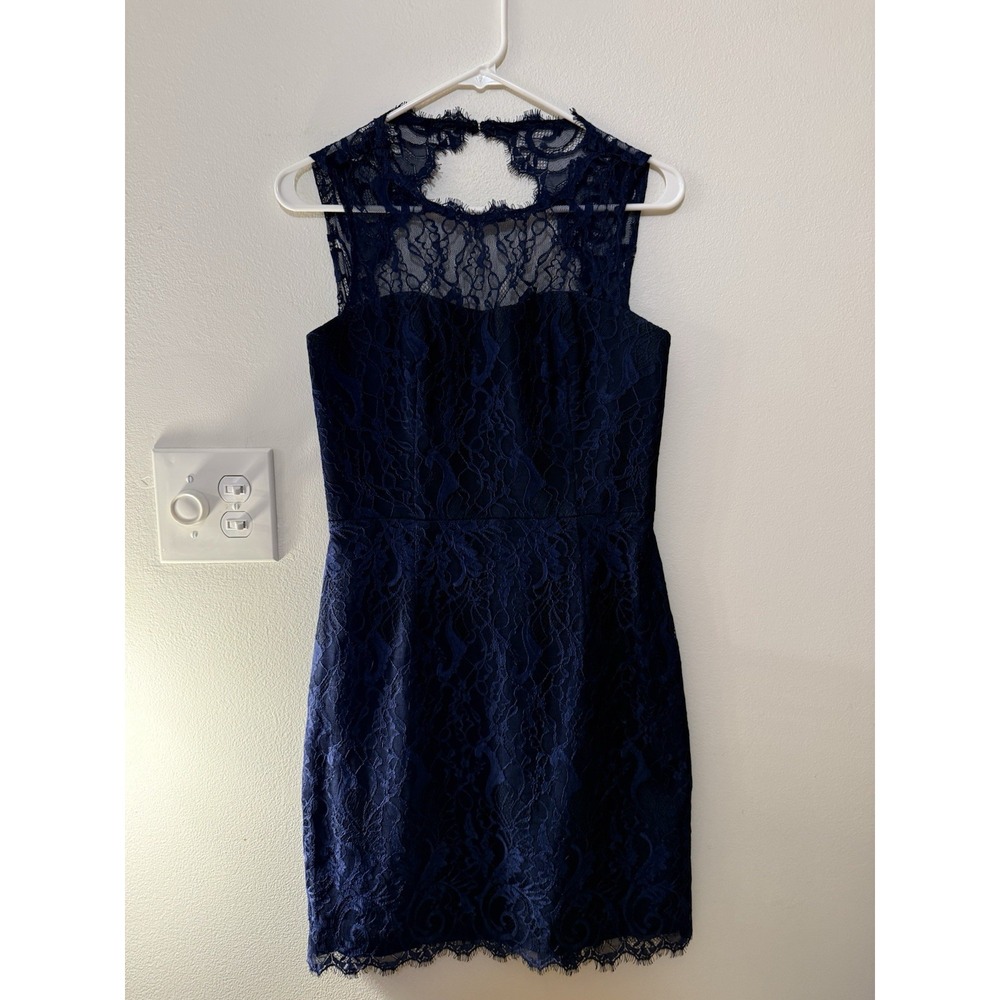 Jim Hjelm Occasions Blue Lace Dress Women's‎ Size 8 Vintage
